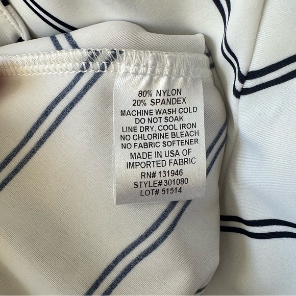 Jude Connally Kylie Tank In Sailor Stripe Navy Bow Detail at Neckline Size Small - Picture 4 of 4